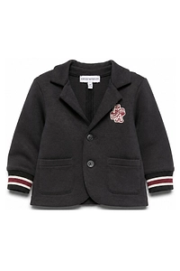Emporio Armani Kids Logo Embroidered Button-Up Jacket