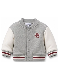 Emporio Armani Kids Logo Embroidered Button-Up Jacket