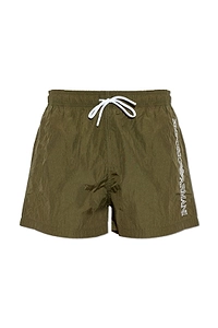 Emporio Armani Logo Patch Drawstring Swim Shorts
