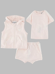 Emporio Armani Kids Logo Hooded Shorts Set