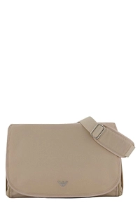 Emporio Armani Kids Logo Plaque Foldover Top Shoulder Bag