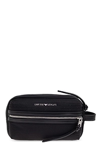 Emporio Armani Logo Lettering Zipped Wash Bag