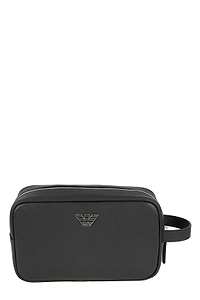 Emporio Armani Logo-Plaque Zipped Wash Bag