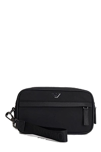 Emporio Armani Logo-Plaque Zipped Wash Bag