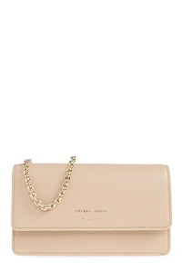 Emporio Armani Logo Stamp Foldover Top Clutch Bag