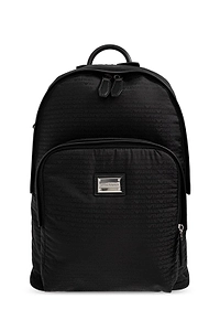 Emporio Armani Monogram Logo-Plaque Backpack