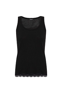 Emporio Armani Ribbed Lace-Trim Lingerie Top