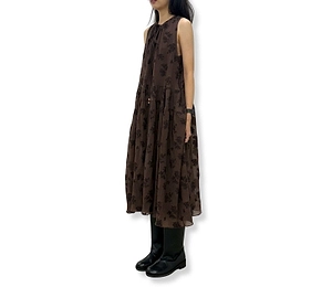 Leaf Halterneck Floral Dress