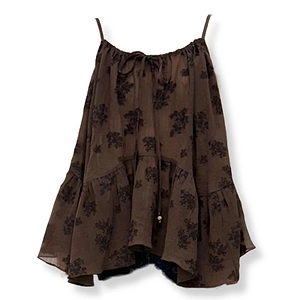 Epingler Leaf Floral Ruffled Top