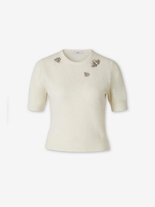 Erdem Embellished Insect Motif Knitted Top