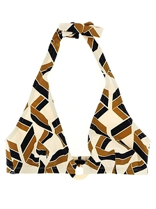 Eres Dimension Geometric Printed Triangle Bikini Top