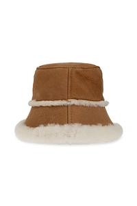 Shearling Trim Bucket Hat