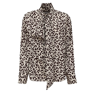 Essentiel Antwerp Khaleesi Printed Pussy-Bow Blouse