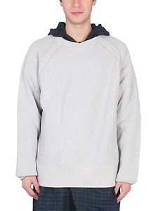 Engineered Garments Check Hooded Sweatshirt