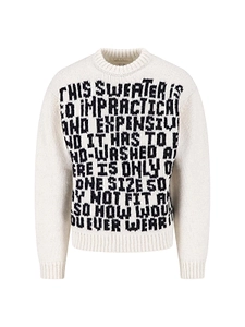 Erl Intarsia Text Logo Knitted Sweater
