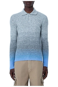 Erl Long Sleeve Ribbed Polo Shirt