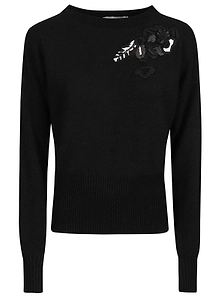Ermanno Firenze Embroidered Crewneck Sweater