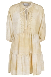 Ermanno Firenze Embroidered Tiered Dress