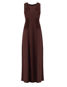 Ermanno Firenze Embroidered Maxi Dress