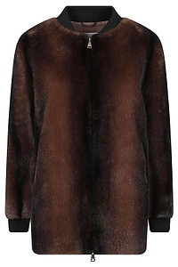 Ermanno Firenze Faux Fur Bomber Jacket