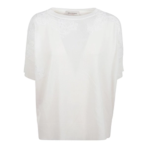 Ermanno Firenze Floral-Lace Crewneck T-Shirt