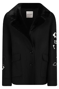 Ermanno Firenze Faux-Fur Neck Jacket