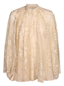 Ermanno Firenze Floral Jacquard Cape Top