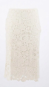 Ermanno Firenze Floral Openwork Midi Skirt