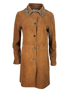 Ermanno Firenze Jewel Collar Coat