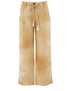 Ermanno Firenze Gradient Floral Wide-Leg Pants