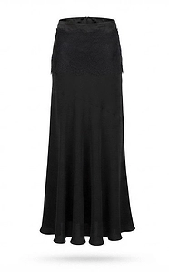Ermanno Firenze Lace-Trim Drawstring Maxi Skirt
