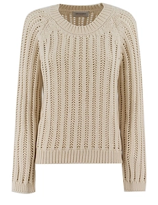 Ermanno Firenze Openwork Raglan Knitted Sweater