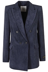 Ermanno Firenze Pinstripe Double-Breasted Blazer