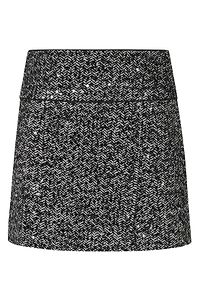 Ermanno Firenze Sequined Herringbone Skirt