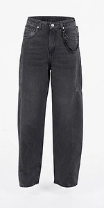 Ermanno Firenze Wide-Leg Chain Detail Jeans
