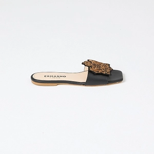 Ermanno Scervino Crest Strap Flat Mules