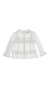 Ermanno Scervino Junior Embroidered Ruffled Detailed Blouse