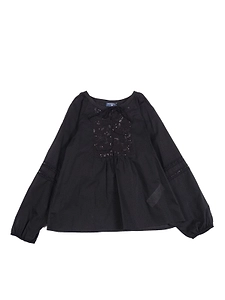 Ermanno Scervino Junior Long-Sleeved Crewneck Blouse
