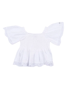 Ermanno Scervino Junior Ruffle Detailed Laced Top