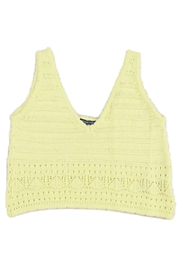 Ermanno Scervino Junior V-Neck Crochet Knit Top