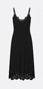 Lace Trim Midi Dress