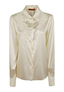 Ermanno Scervino Lace Trim Satin Shirt