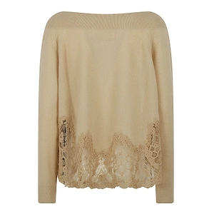 Ermanno Scervino Lace Trim Sweater