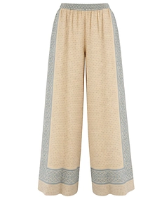 Ermanno Scervino Medallion Trim Wide-Leg Pants