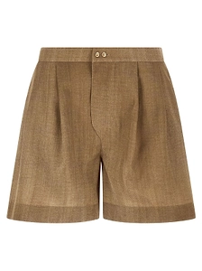 Ermanno Scervino Marocain Pleated Shorts