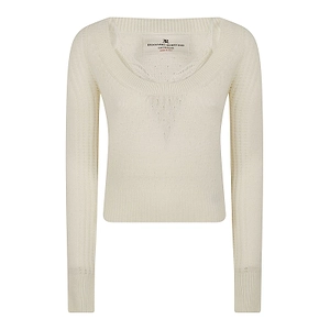 Ermanno Scervino Open Knit Fitted Knitted Sweater