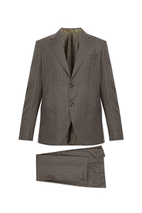Etro Herringbone Two-Button Suit