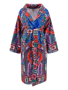 Paisley Pattern Belted Bath Robe