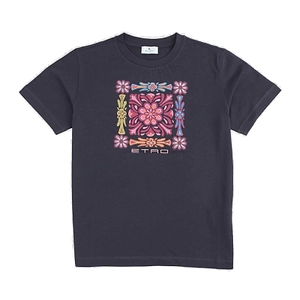 Etro Kids Floral-Printed Short-Sleeved T-Shirt