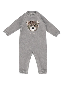 Etro Kids Teddy Bear Motif Long Sleeve Jumpsuit